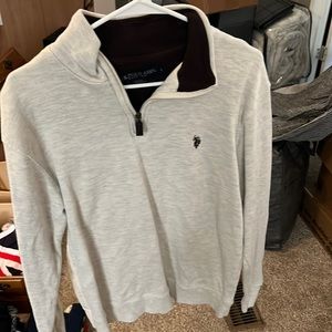 three-quarter zip sweater